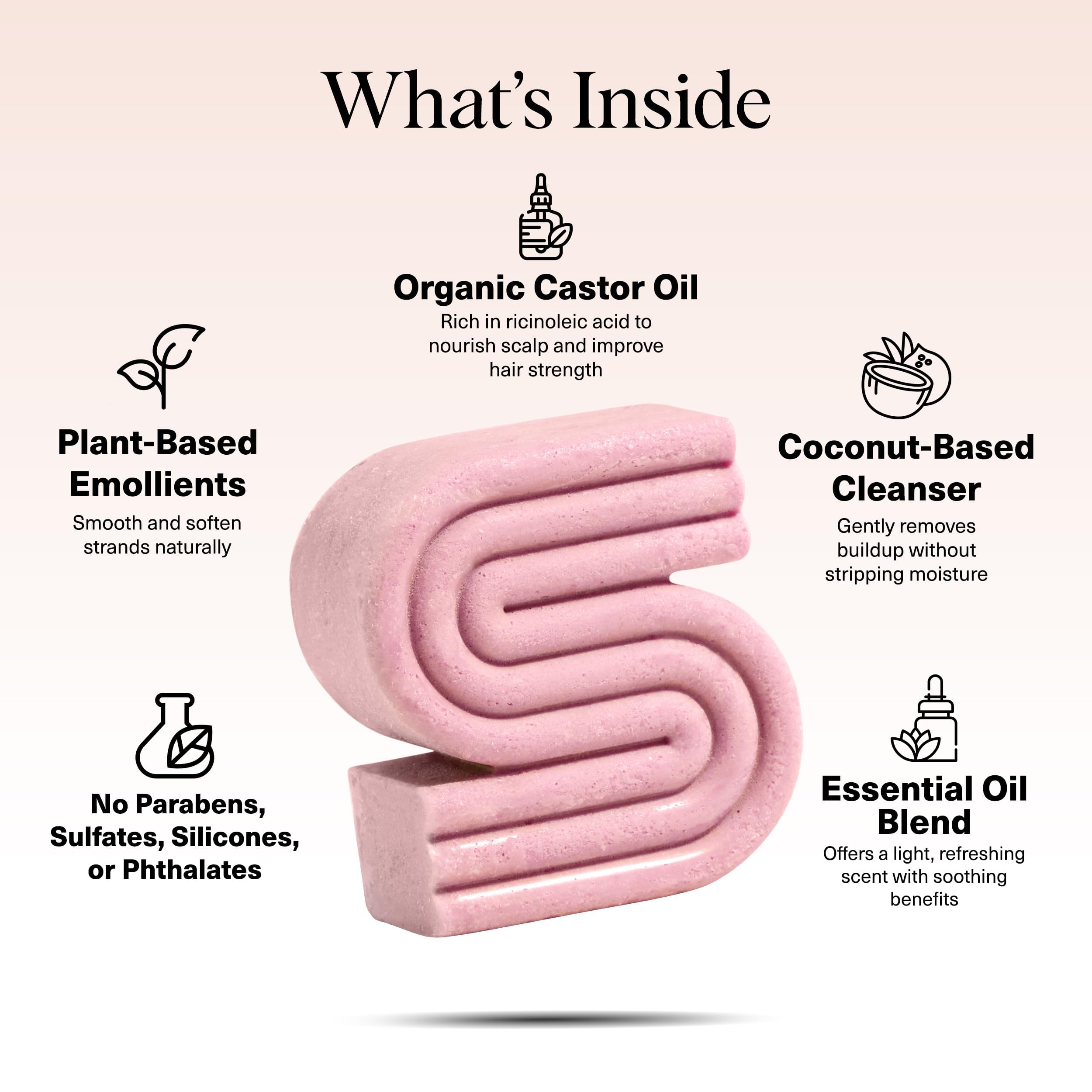 Kitsch Castor Oil Shampoo Bar zero-waste concept with plastic-free format