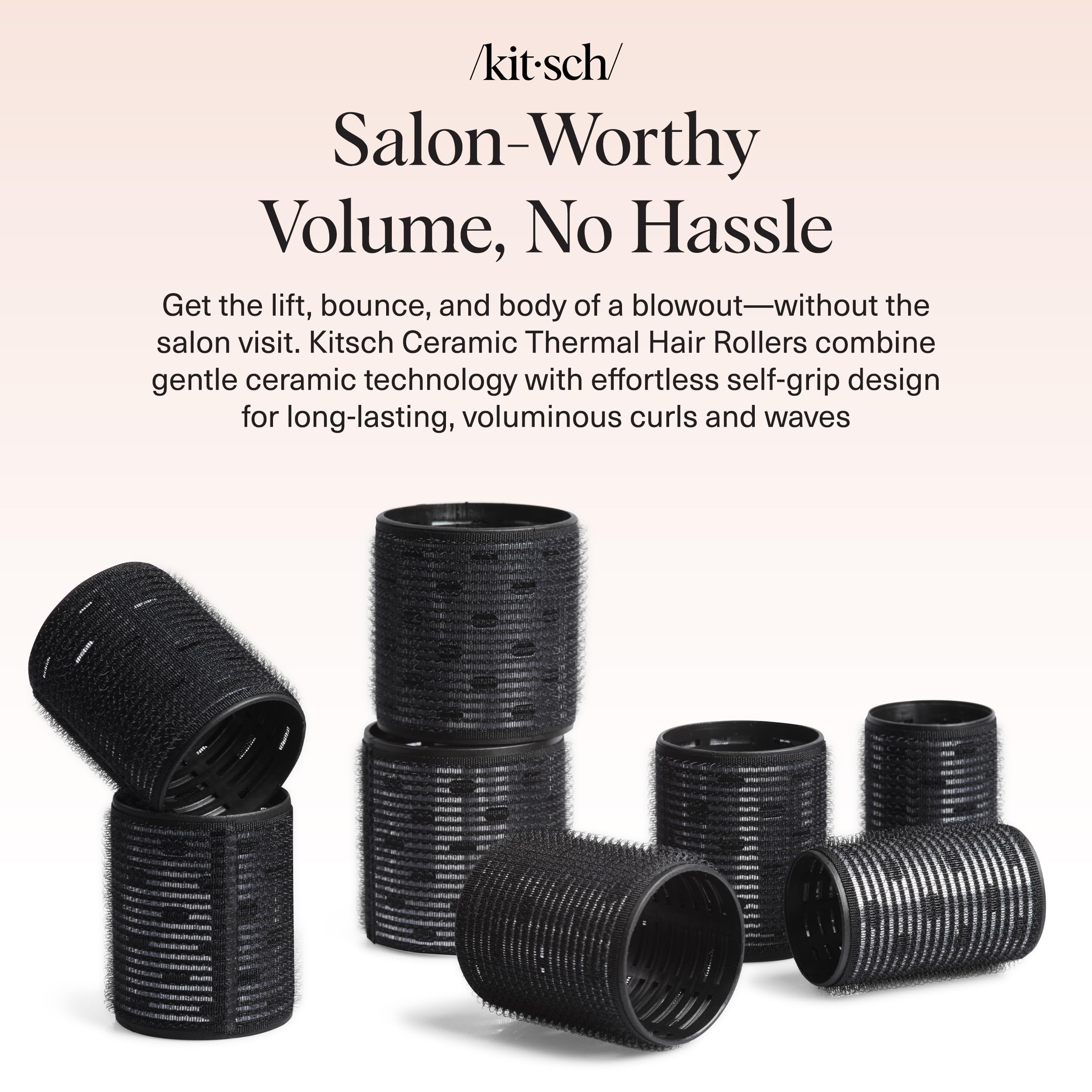 Kitsch Ceramic Thermal Hair Rollers 2-inch rollers deliver lift and body