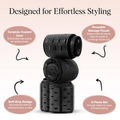 Open-tray view of Kitsch rollers highlighting compact, travel-friendly design