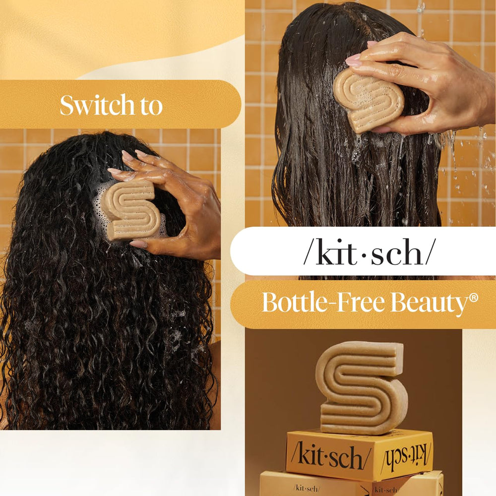 Kitsch Coconut Oil Shampoo Bar plastic-free packaging reduces waste