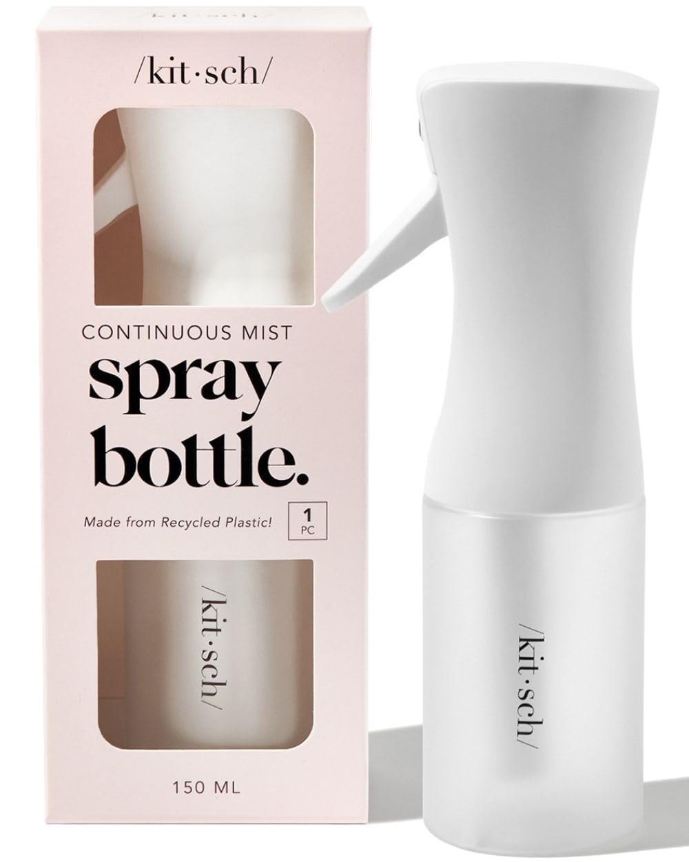 Kitsch continuous spray bottle delivers ultra-fine mist for hair styling