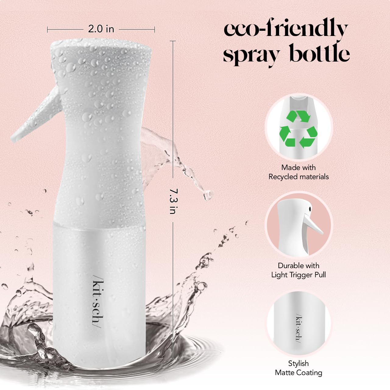 Kitsch bottle made from recycled materials supports sustainable styling