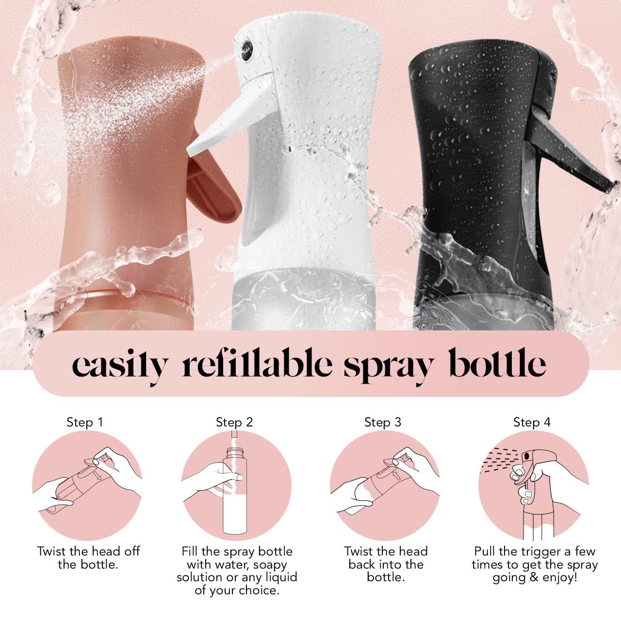Kitsch travel size spray bottle fits in a bag for on the go