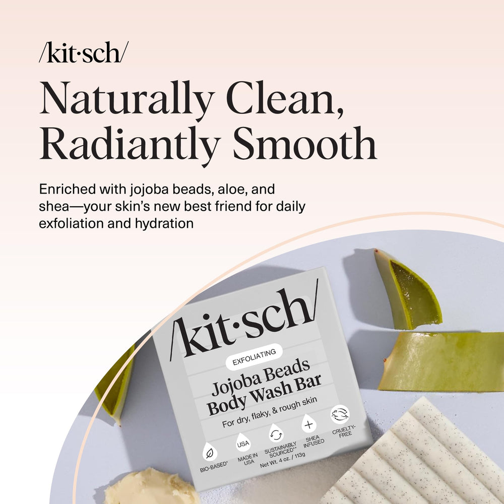 Kitsch creamy-lather bar soap detail emphasizing luxurious cleansing with botanicals