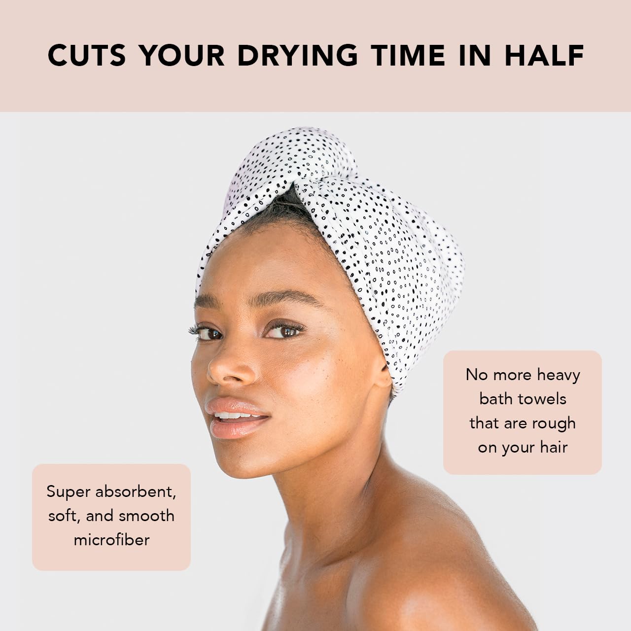 Kitsch curly-hair care wrap supports gentle drying and reduced friction