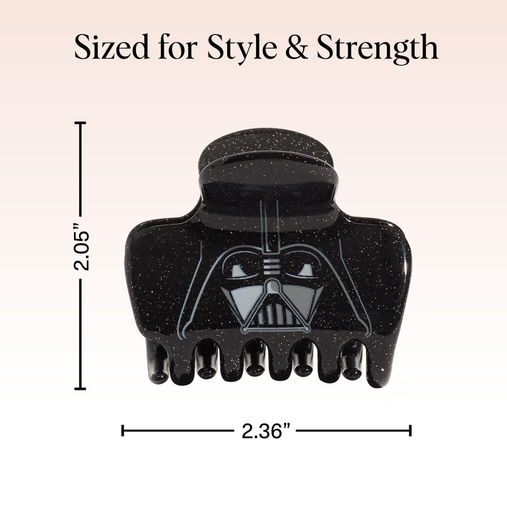 Kitsch Darth Vader clip offers strong grip for thick or curly hair during workouts