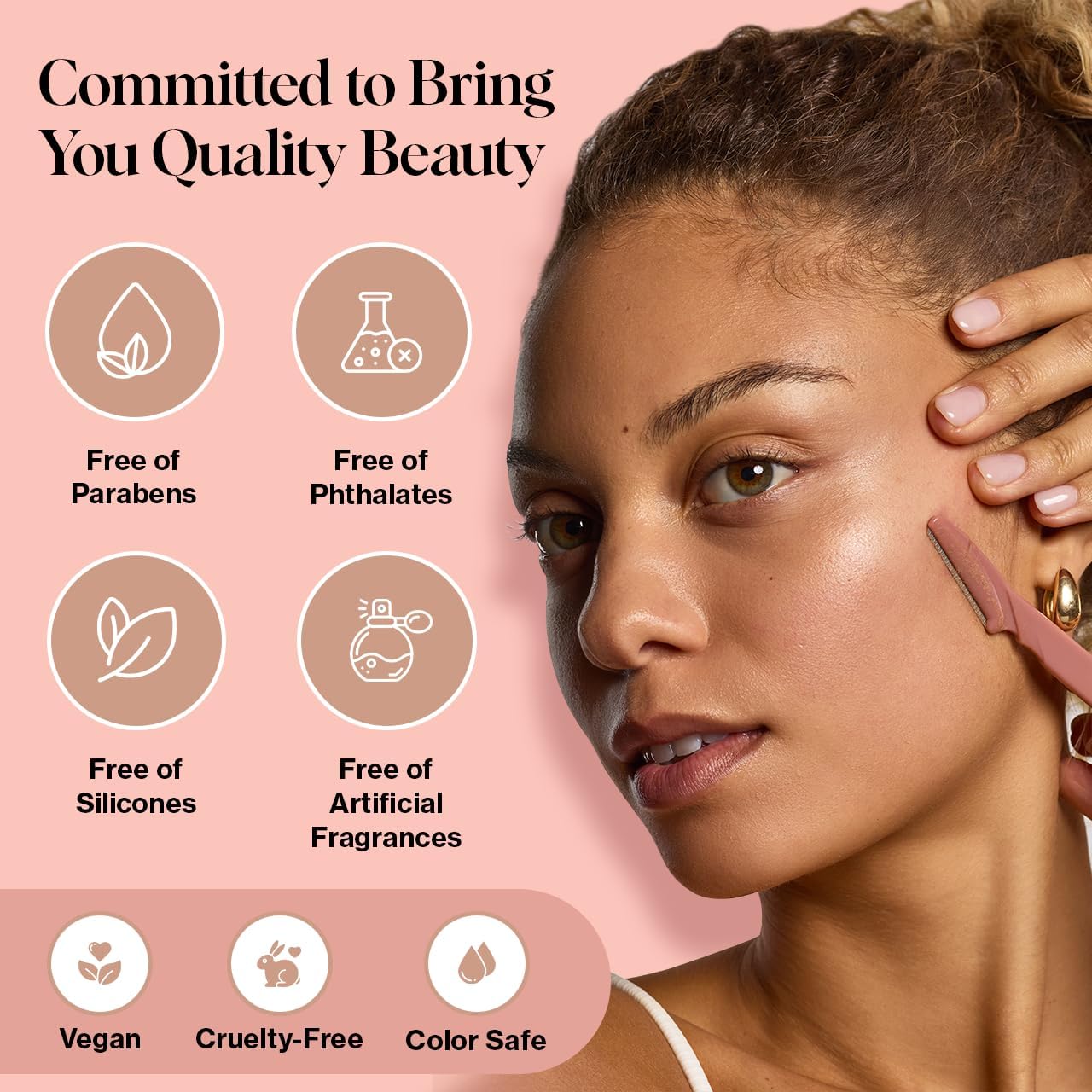 Kitsch Dermaplane oil ingredient focus with argan and jojoba for nourished skin.