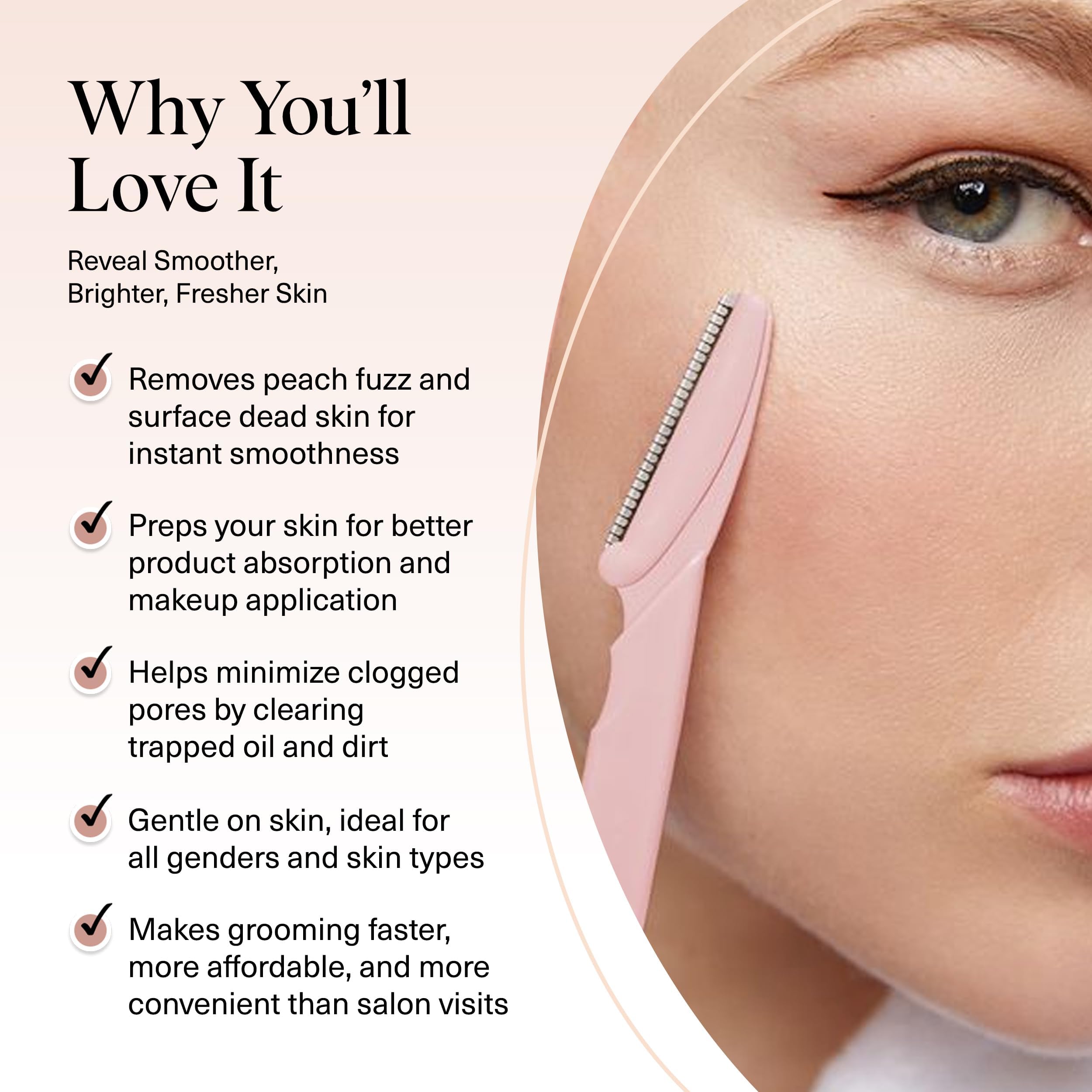 Kitsch Dermaplane Razor eyebrow-trimmer scene for precise shaping