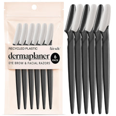 Kitsch Dermaplane Razor face close-up showing gentle exfoliation and peach fuzz removal