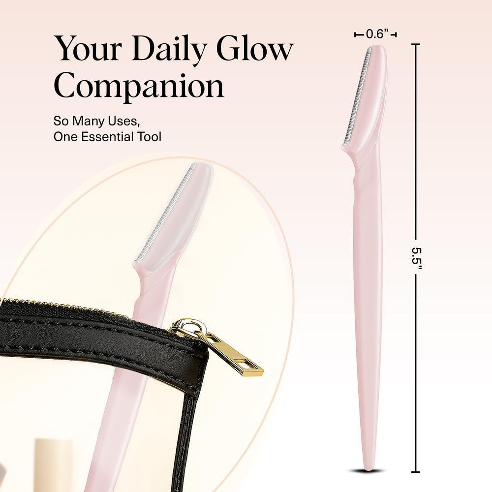 Kitsch Dermaplane Razor full product shot emphasizes ergonomic design