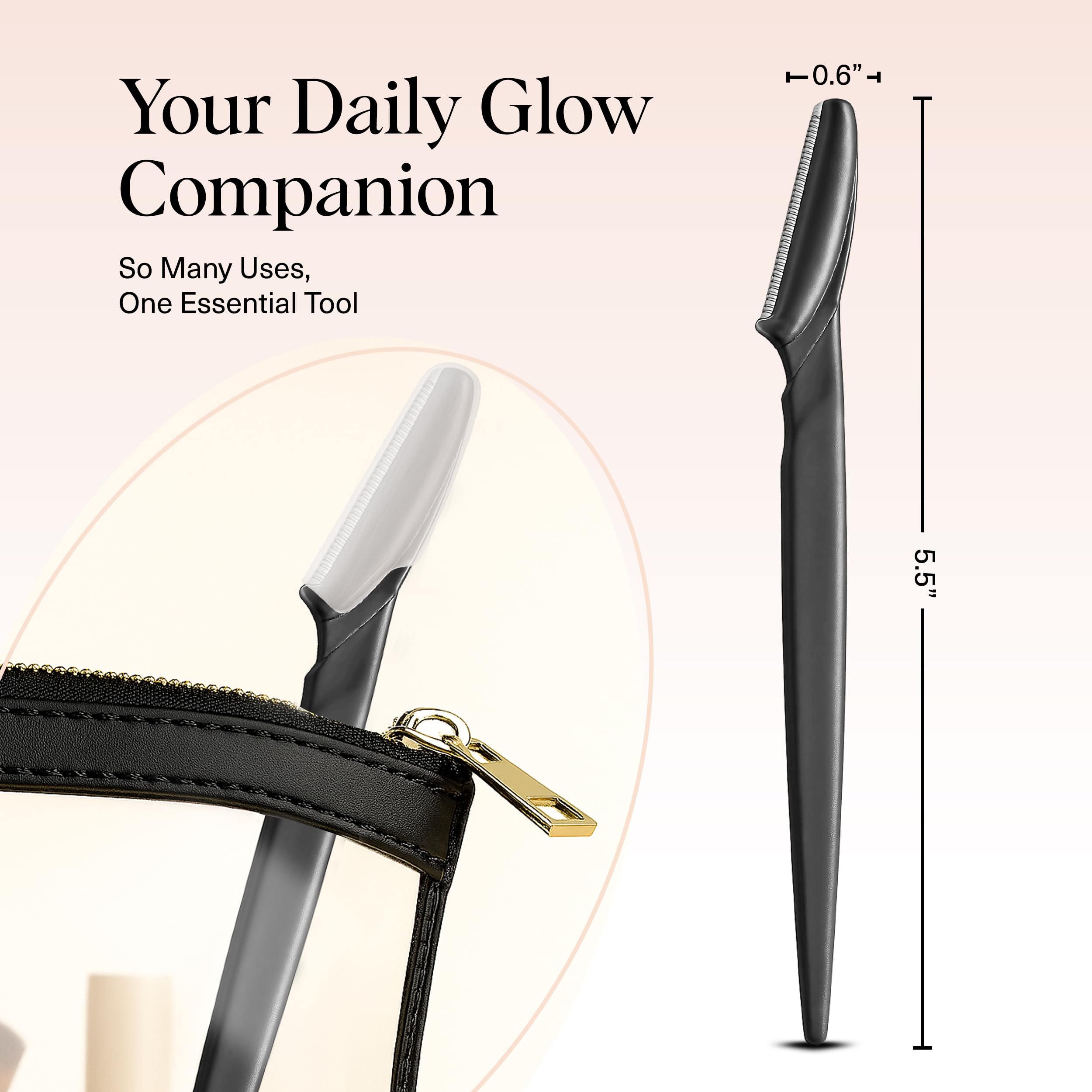 Kitsch Dermaplane Razor eco-friendly design emphasizes recycled plastic materials.