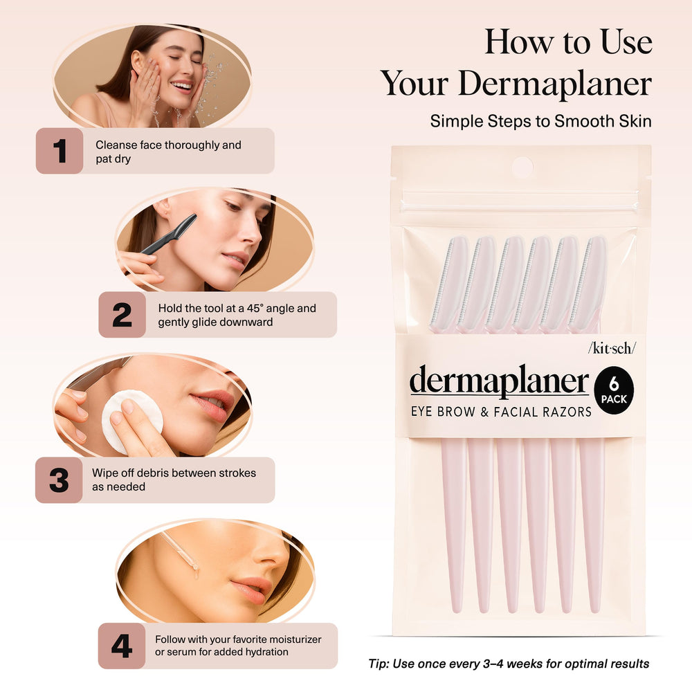 Kitsch Dermaplane Razor recycled plastic note stresses sustainable materials