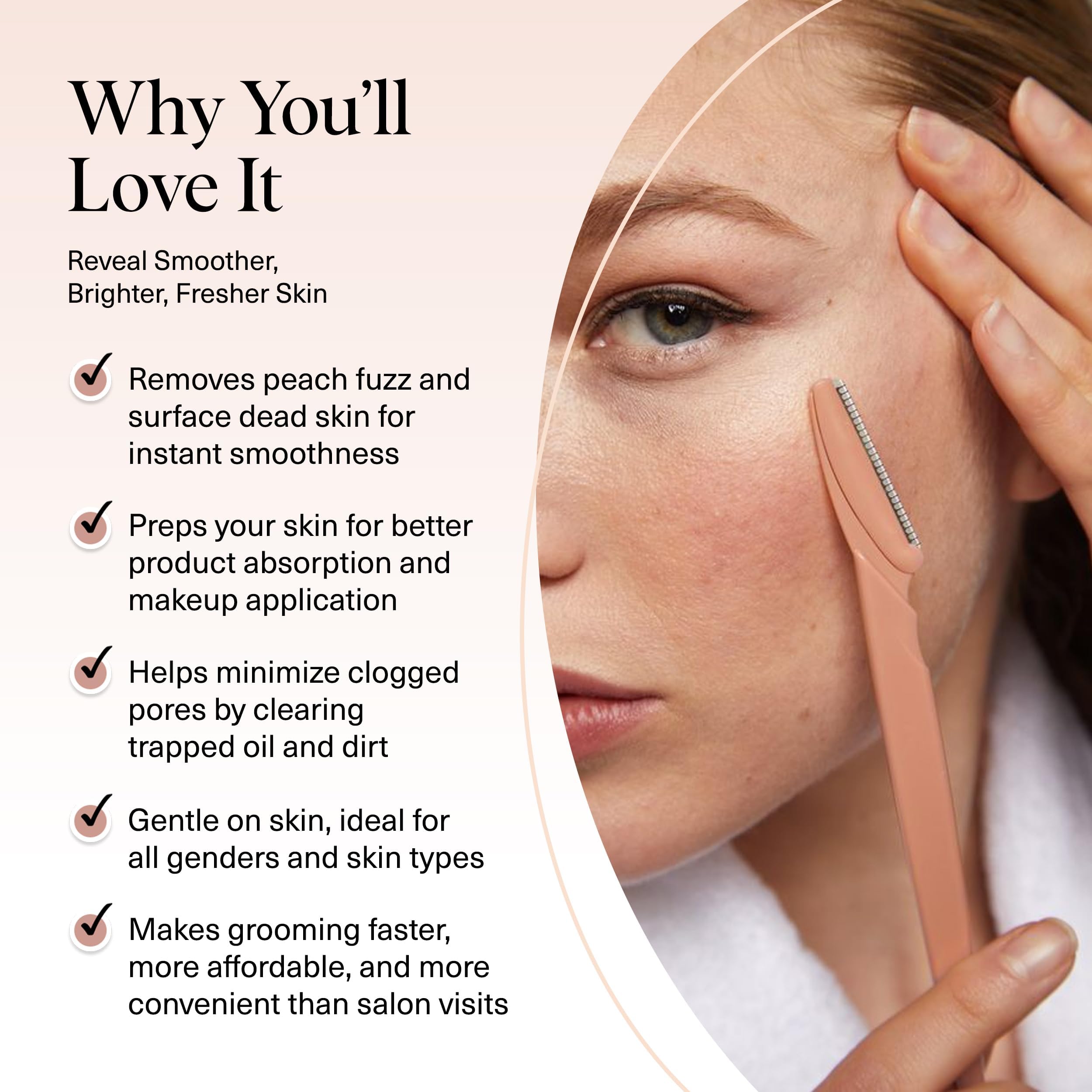 Kitsch dermaplane razor preps skin for better serum absorption.
