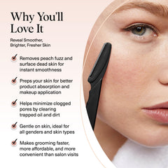 Kitsch Dermaplane Razor in use with serum prep for enhanced absorption