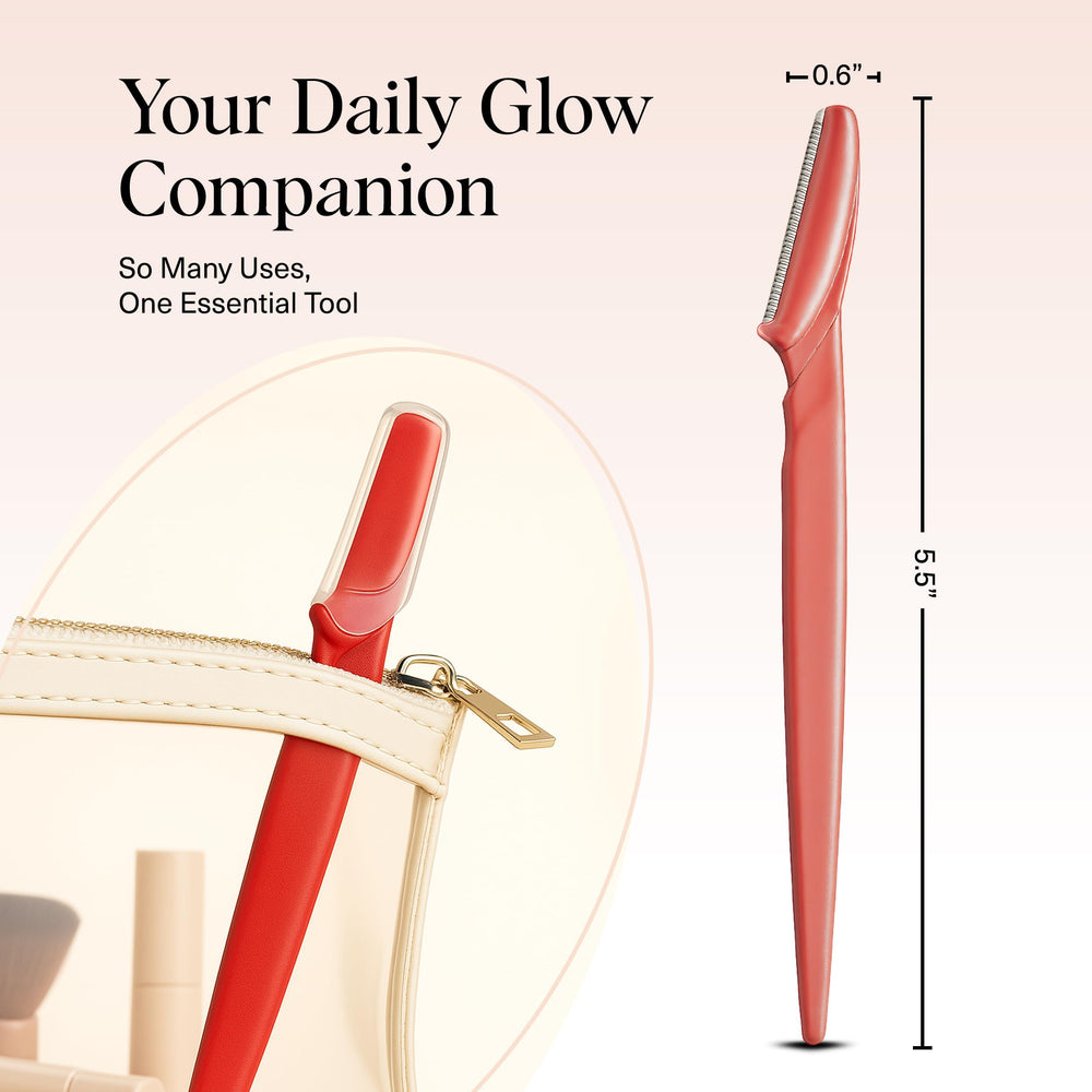 Kitsch Dermaplane Razor with compact travel case for on-the-go routine.