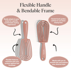 Kitsch Detangler Brush designed for coil and curl hair for smooth results.
