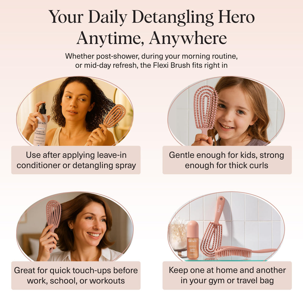 Kitsch Detangler Brush lightweight ergonomic design for everyday use.
