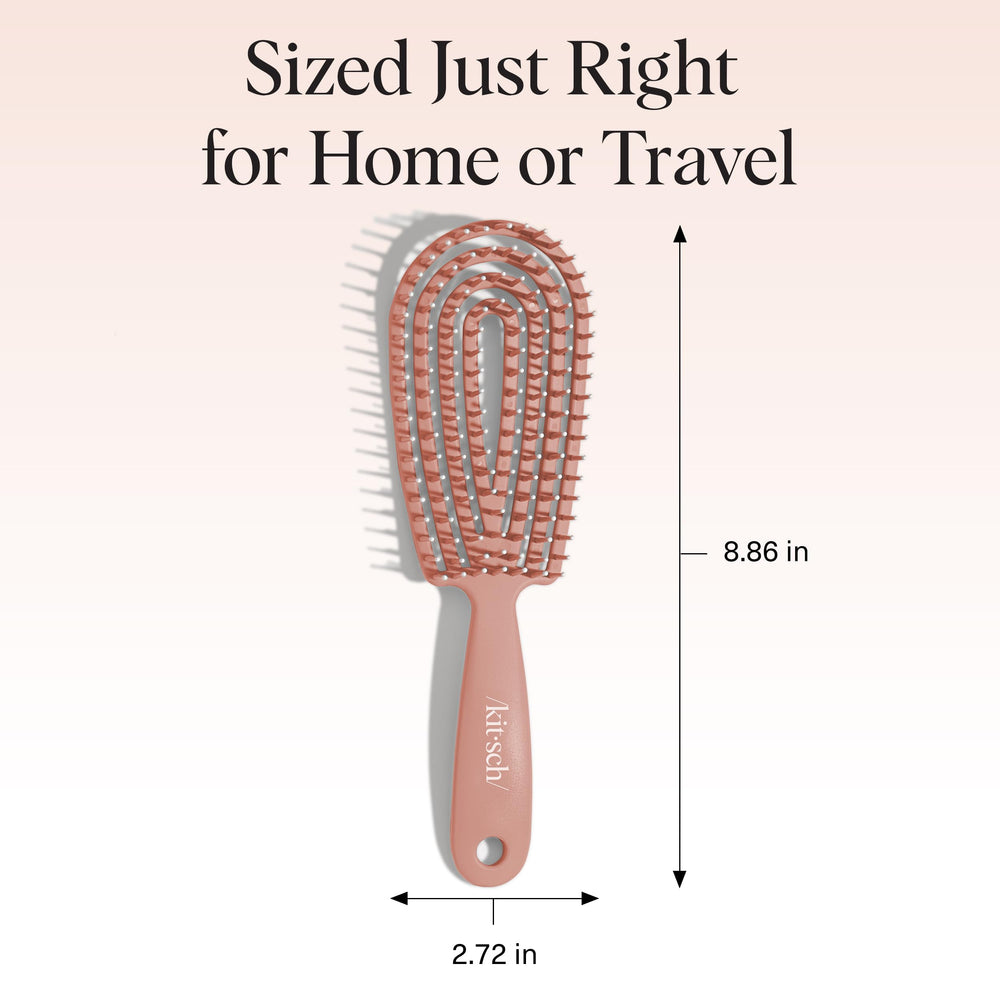 Kitsch Detangler Brush suitable for wet and dry hair for styling prep.