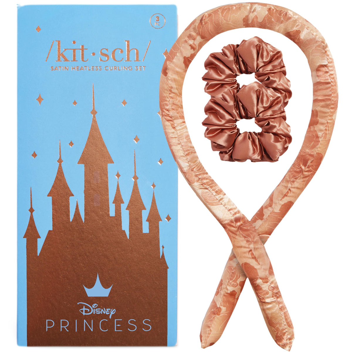 Kitsch Disney satin heatless curler rod for overnight curls