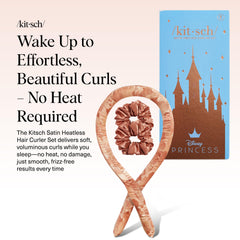 Kitsch Disney satin scrunchies accompany the heatless set securely