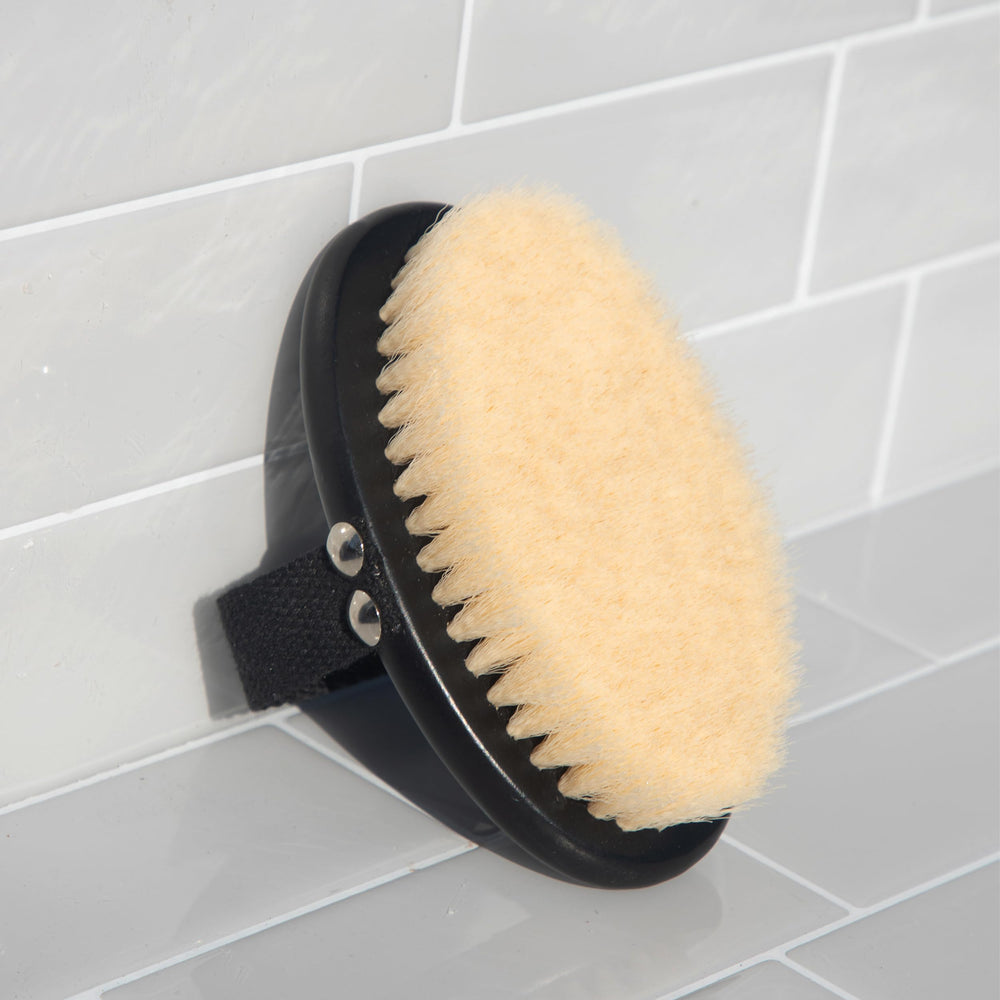 Kitsch dry brush gift-ready packaging signals thoughtful self-care gift option.