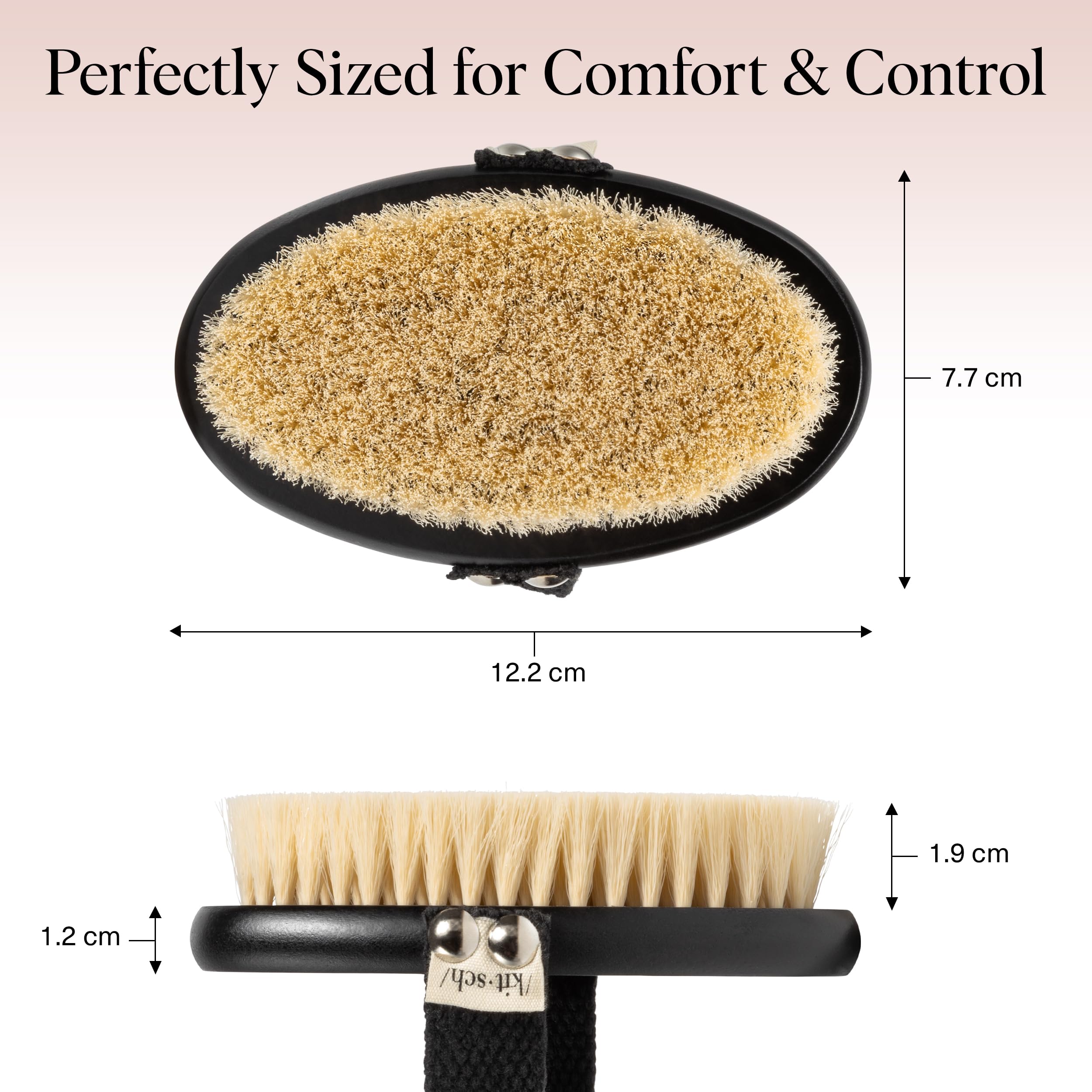 Kitsch dry brush in shower use demonstrates versatile wet-brushing routine.