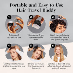 Kitsch no-white-cast formula blends into hair naturally