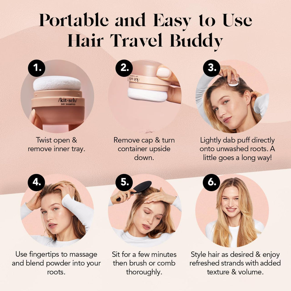 Kitsch Dry Shampoo Powder unscented formula ideal for fragrance-free refresh.