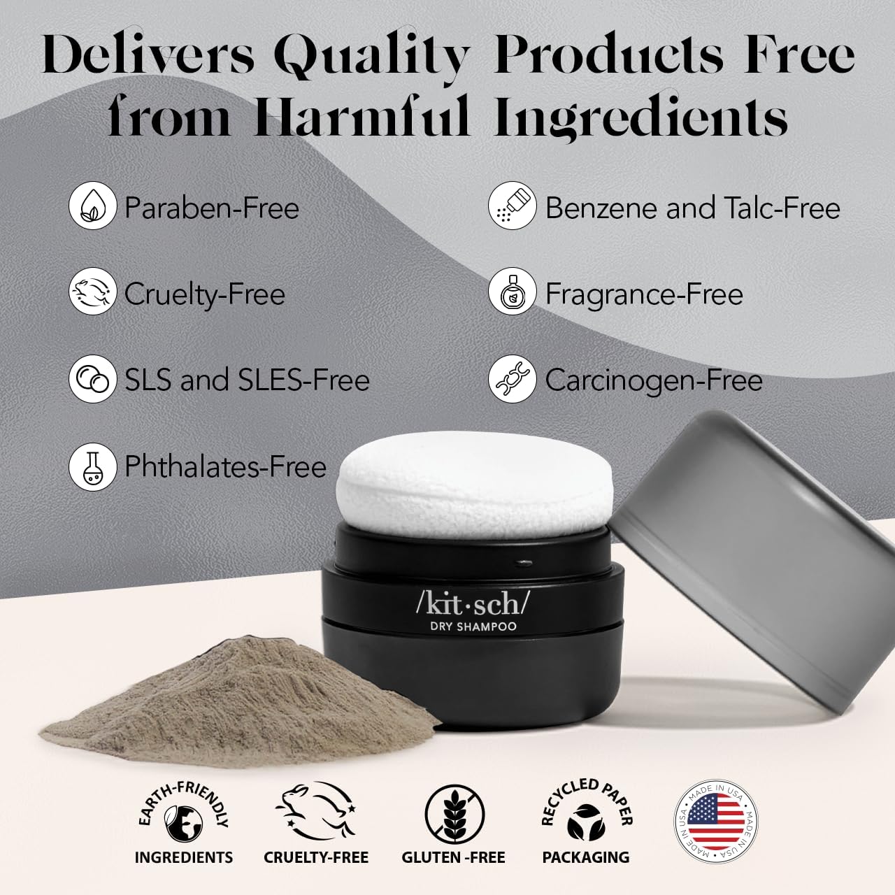 Kitsch fragrance-free unscented formula gentle for sensitive scalps