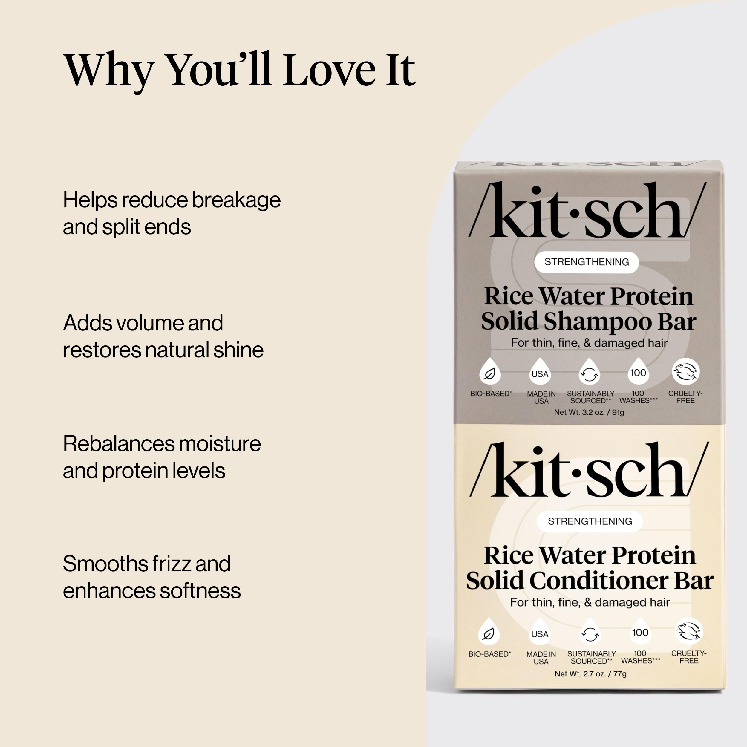 Kitsch duo packaging showing balanced cleansing and conditioning