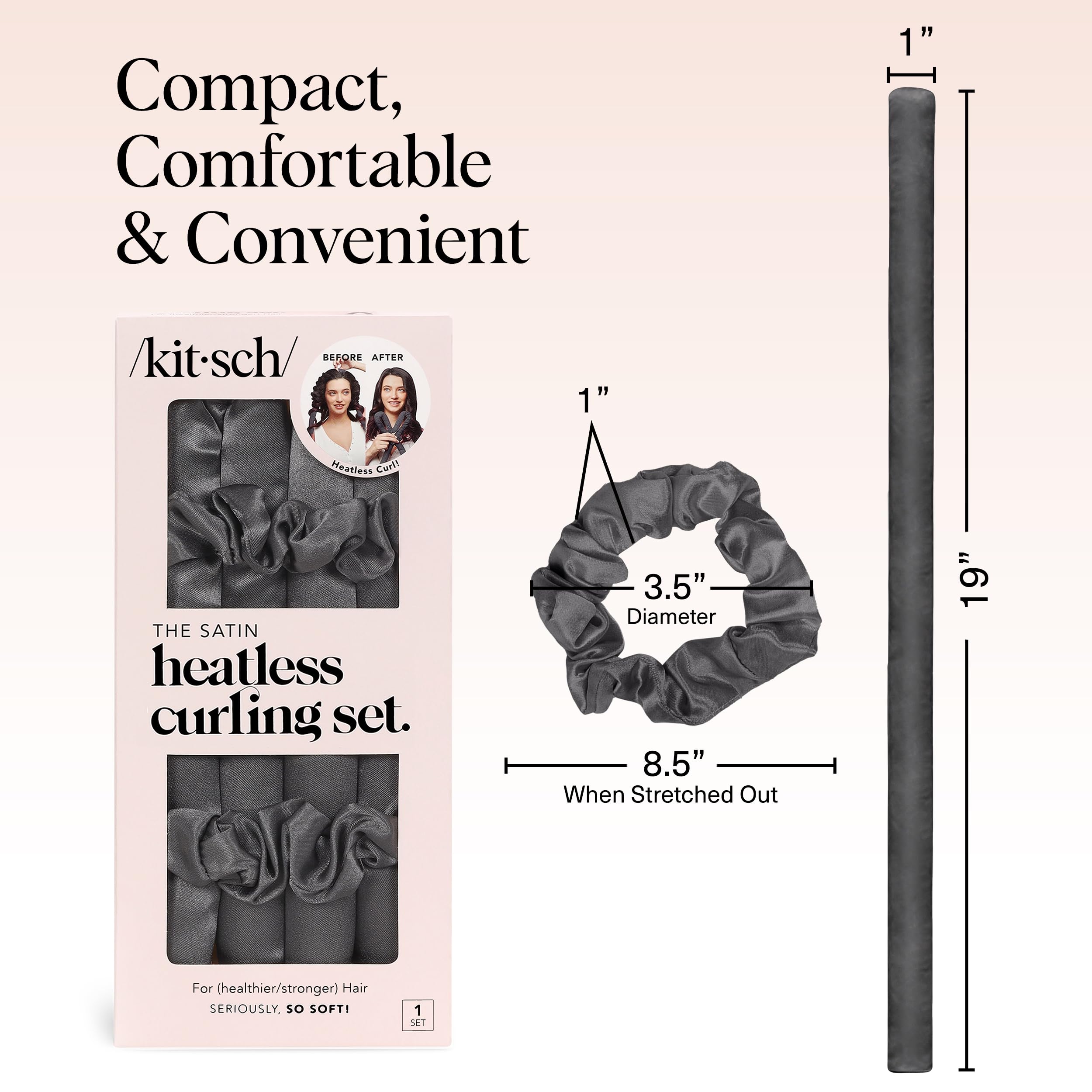 Kitsch easy, damage-free styling using satin heatless set