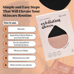 Kitsch eco-friendly materials mitt for sustainable exfoliation you can reuse.
