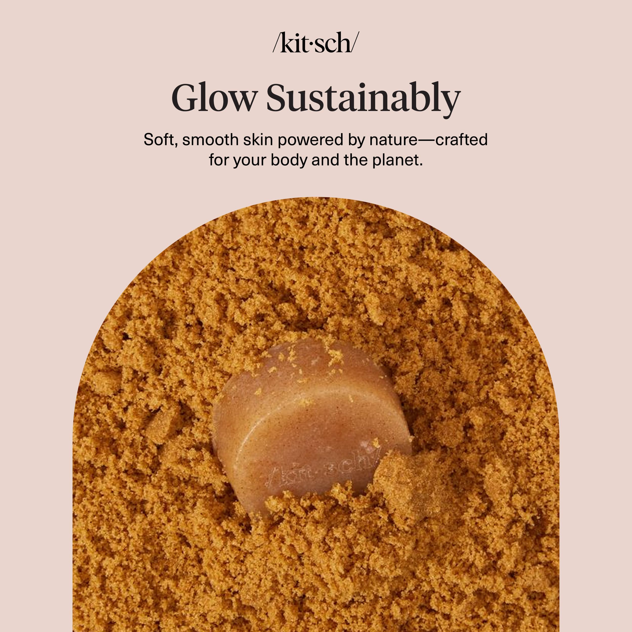 Kitsch Exfoliating Sugar Scrub Bar prep for shaving on rough areas.