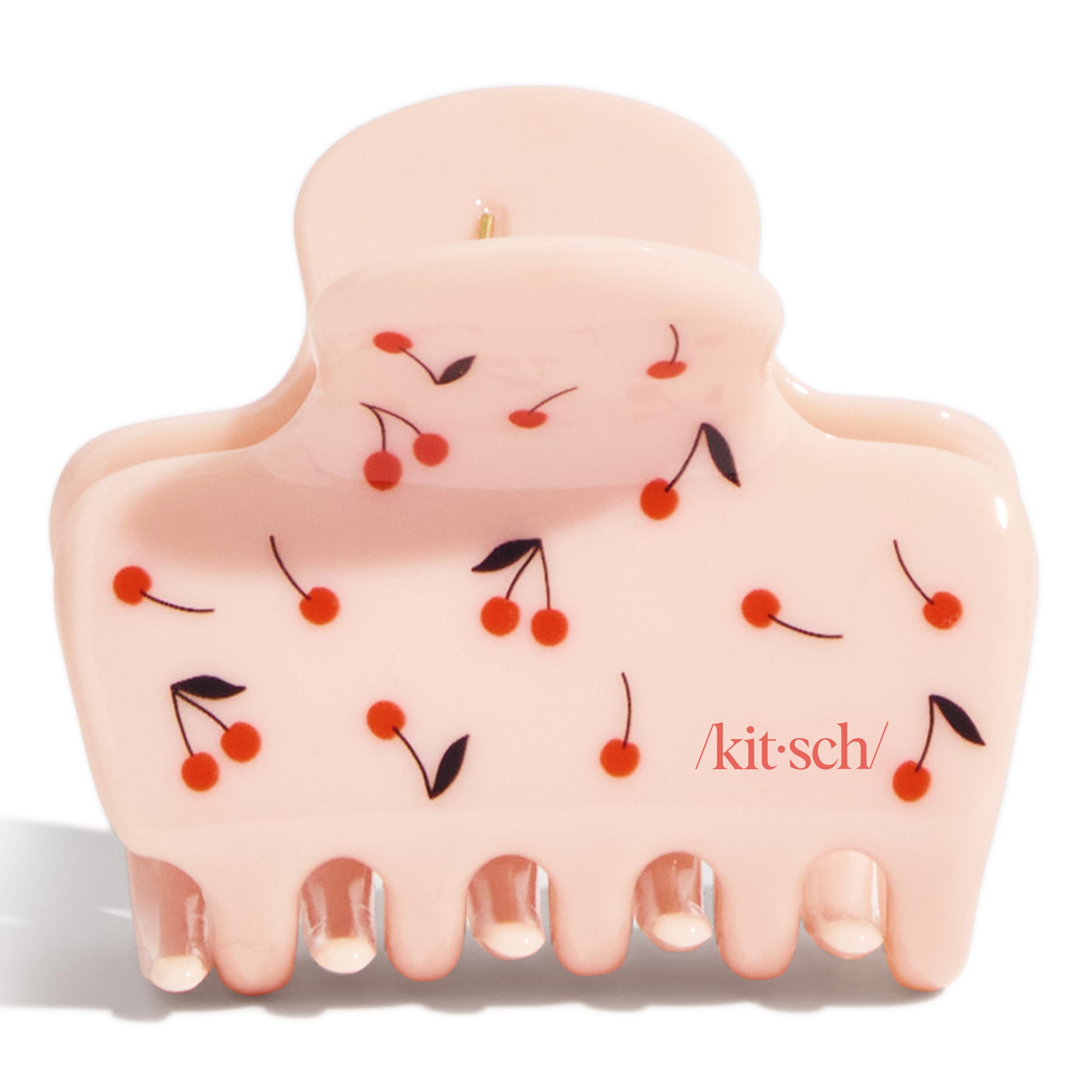 Kitsch clip in a ponytail demonstrating lightweight everyday accessory.
