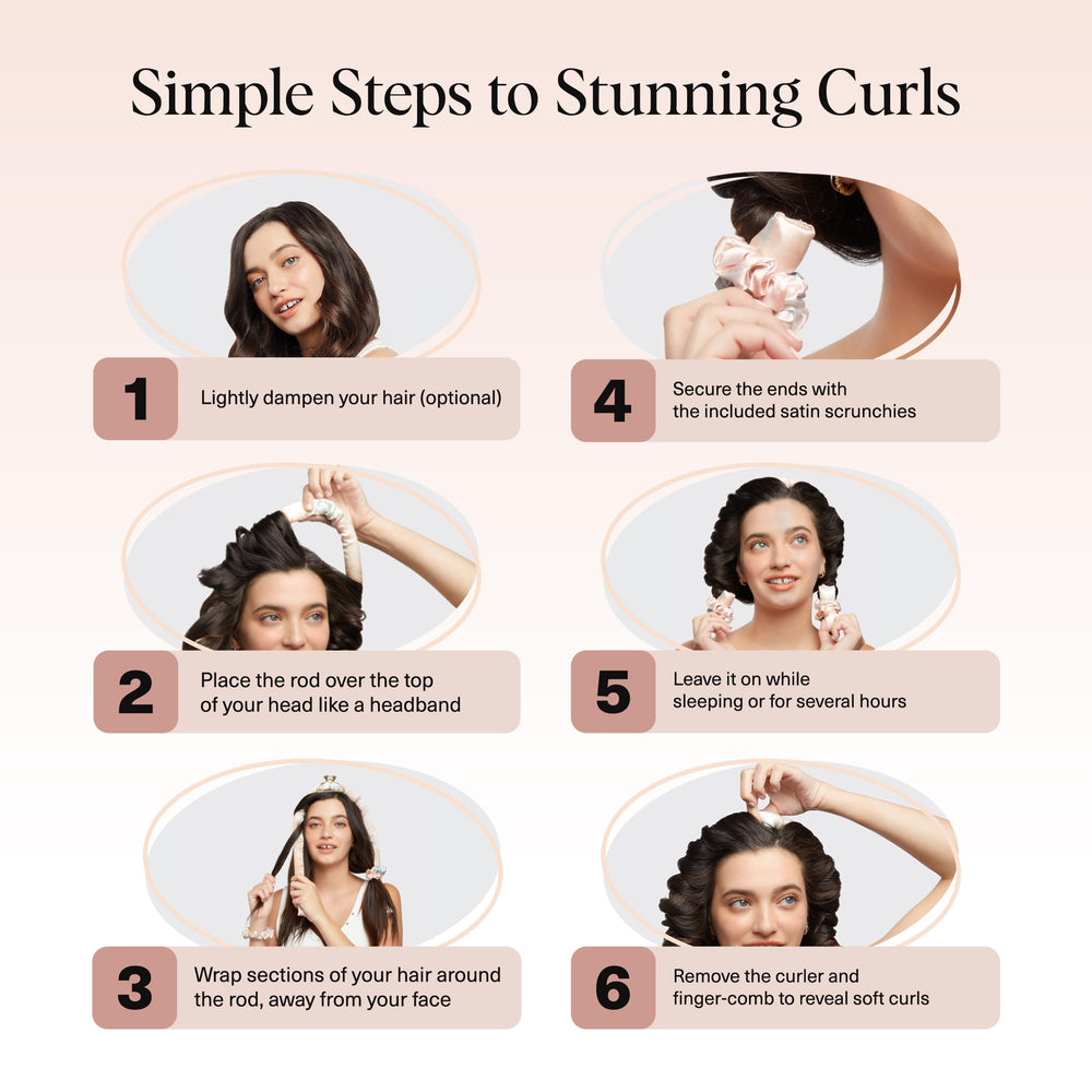 Kitsch gift-ready heatless curling set ideal for holidays and gifting