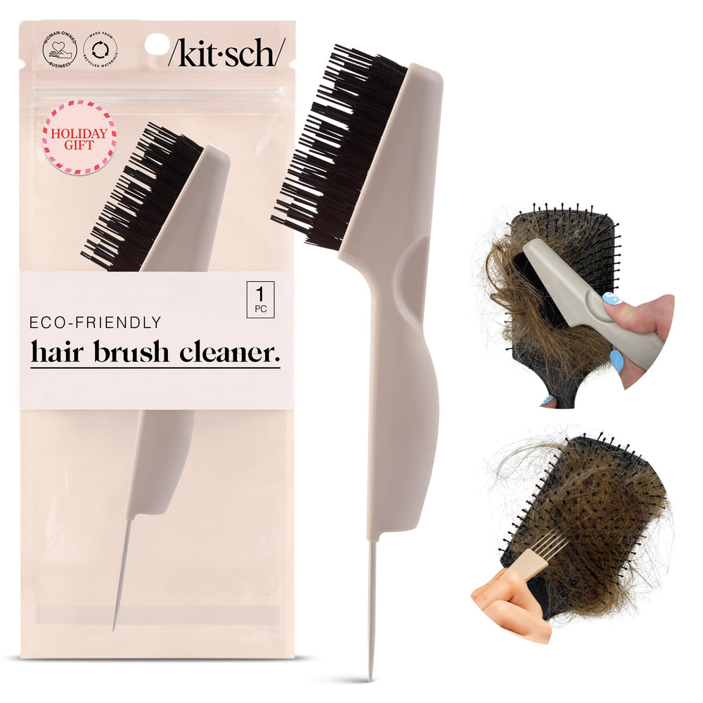 Kitsch hair brush cleaner tool front view shows compact grip for easy cleaning.