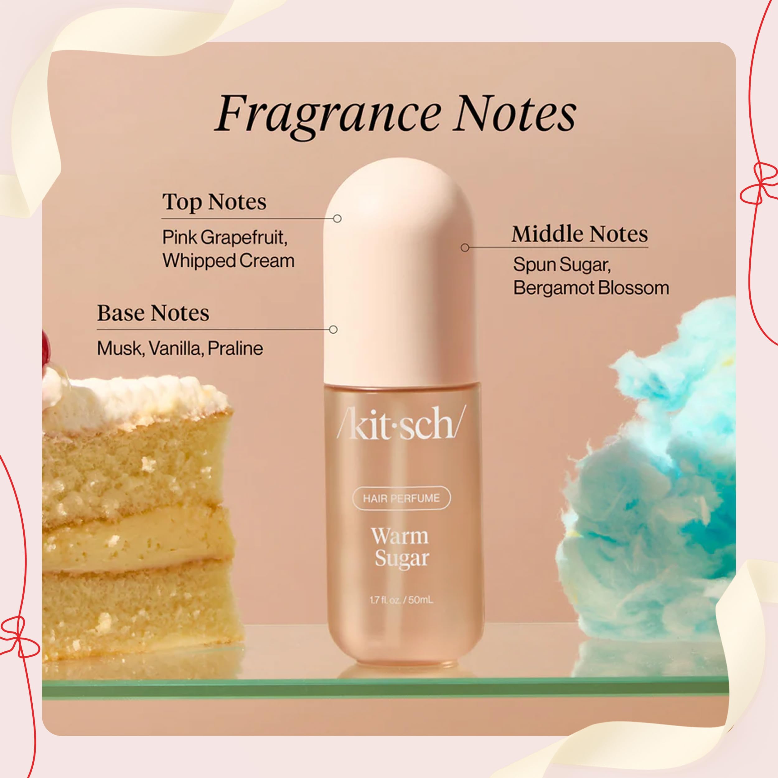 Kitsch 50 mL bottle shown as compact travel-friendly fragrance