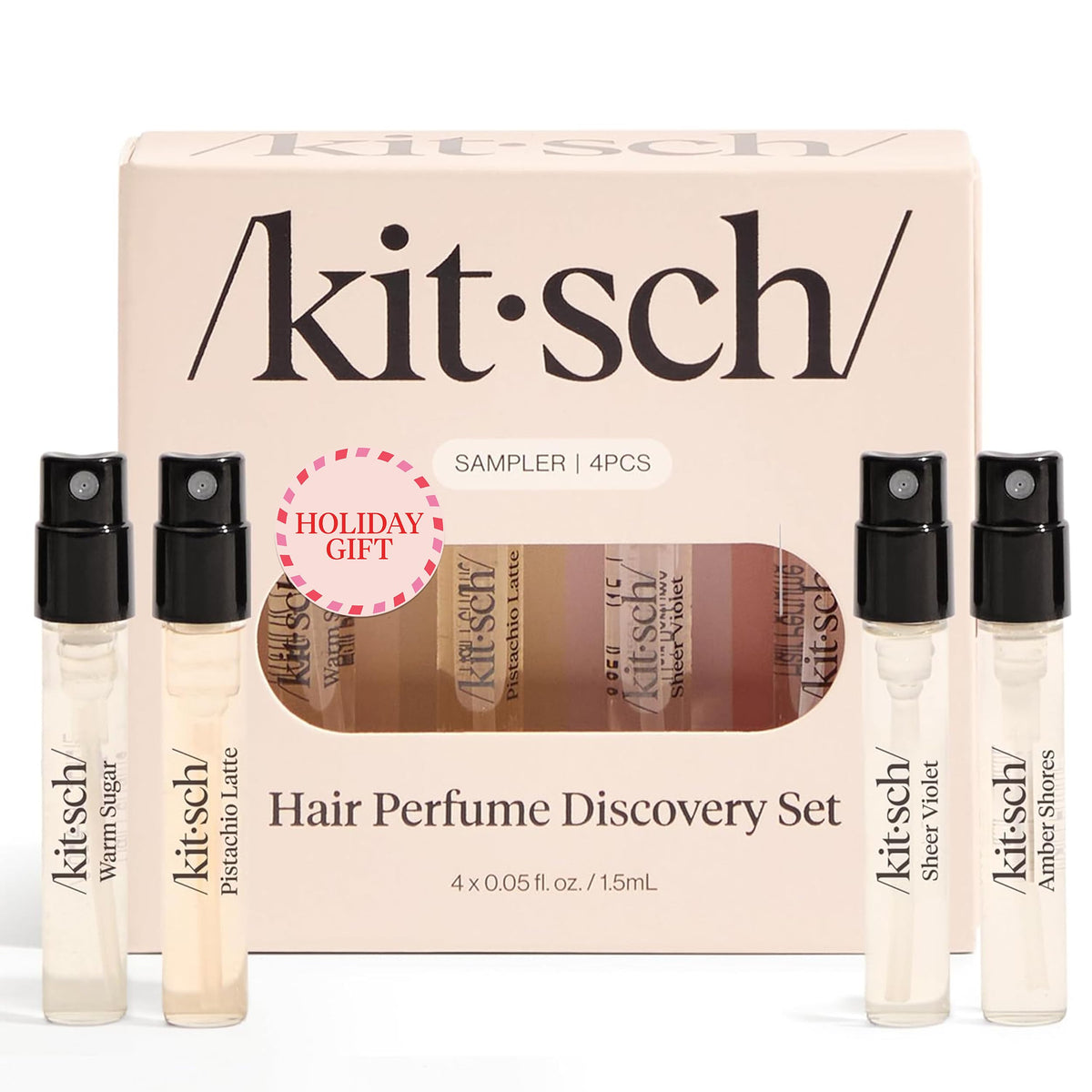 Kitsch hair perfume discovery set pistachio latte bottle for on-the-go layered scents