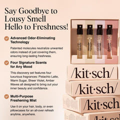 Kitsch hair perfume discovery set warm sugar bottle for lasting freshness between washes