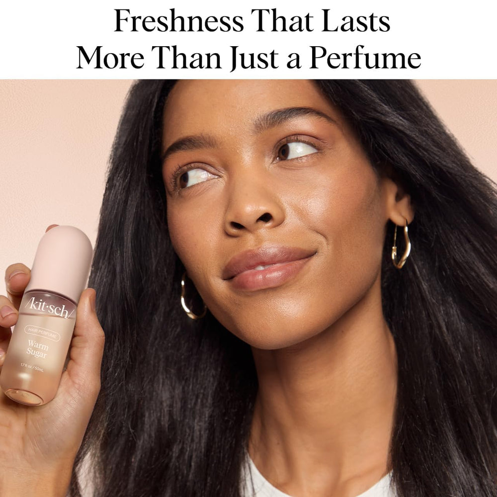 Kitsch Hair Perfume Pink Grapefruit and Vanilla bottle with light mist for body and pillows.