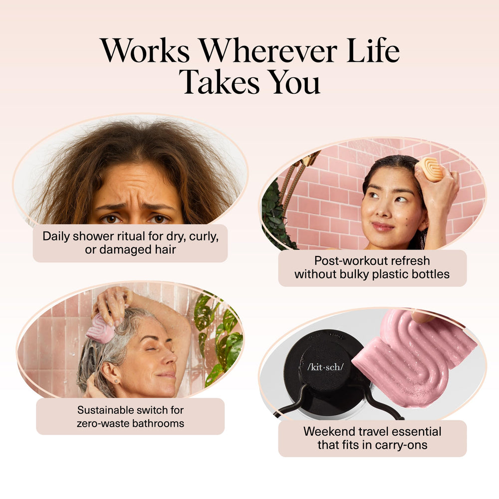 Kitsch hair after use appears smoother, shinier, and more manageable