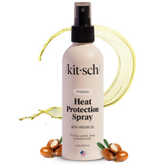 Kitsch Heat Protection Spray bottle ready for heat styling with shine.