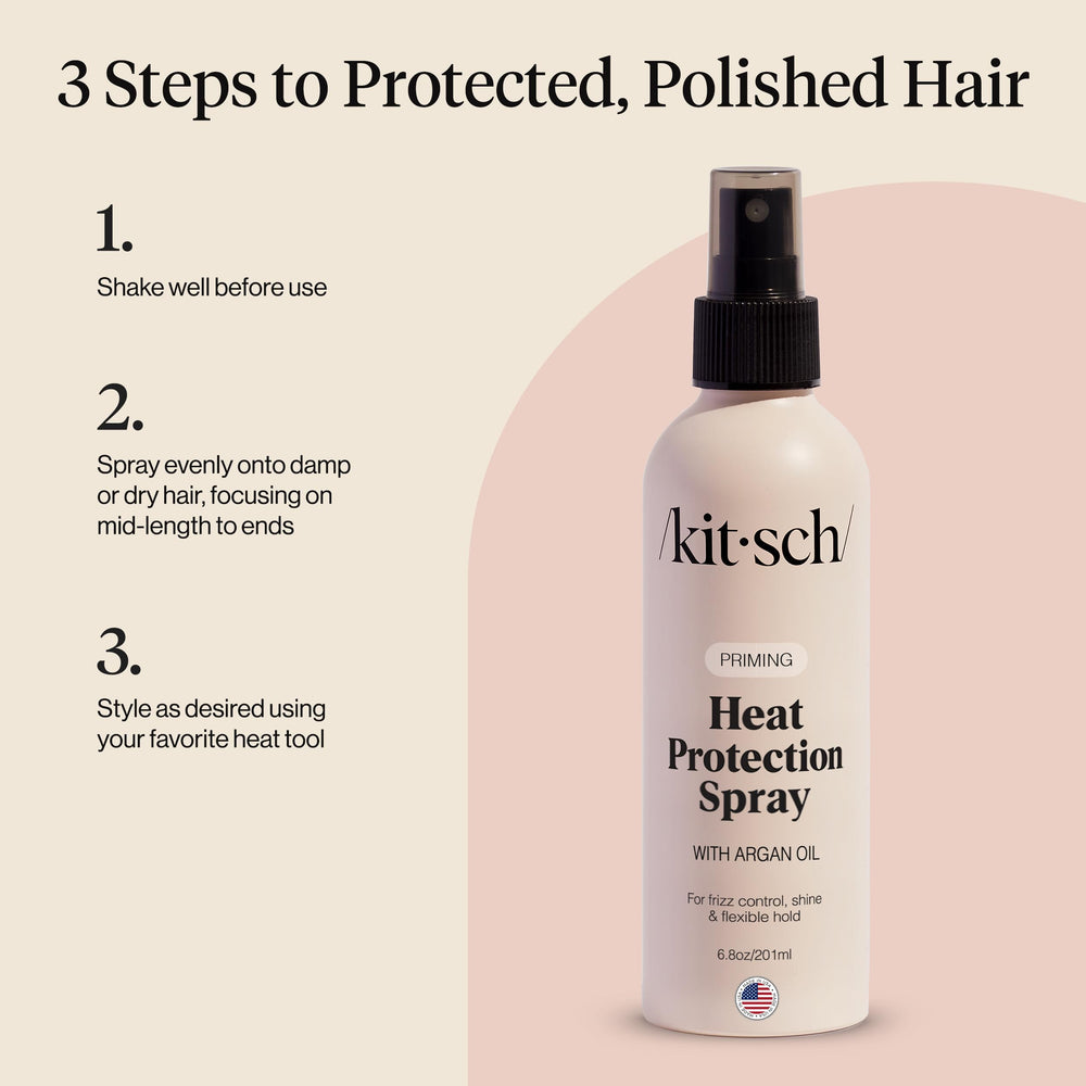 Kitsch heat protection spray ideal for daily styling routines.