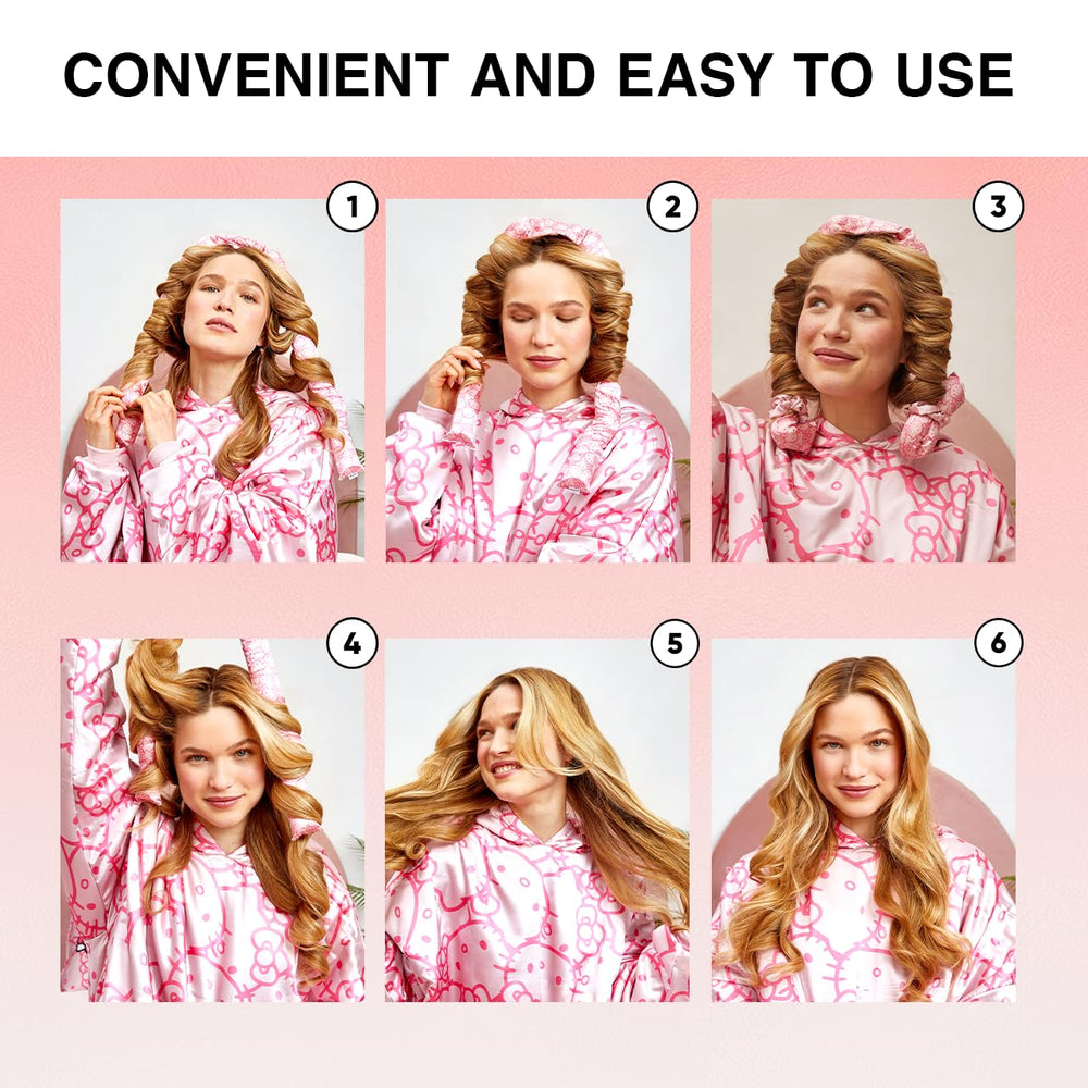 Kitsch Hello Kitty satin finish close-up highlights gentle hair friction reduction