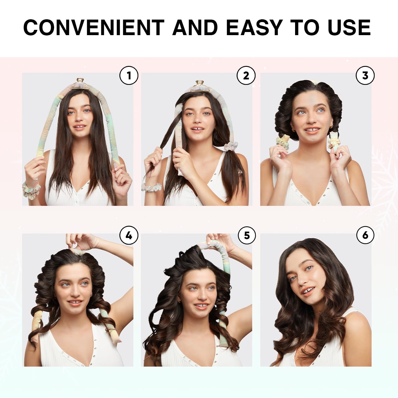 Kitsch satin scrunchies on hair demonstrate gentle, non-crimp hold