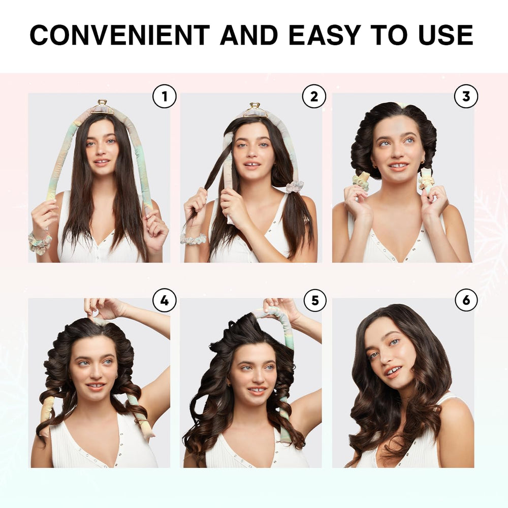 Kitsch satin scrunchies on hair demonstrate gentle, non-crimp hold