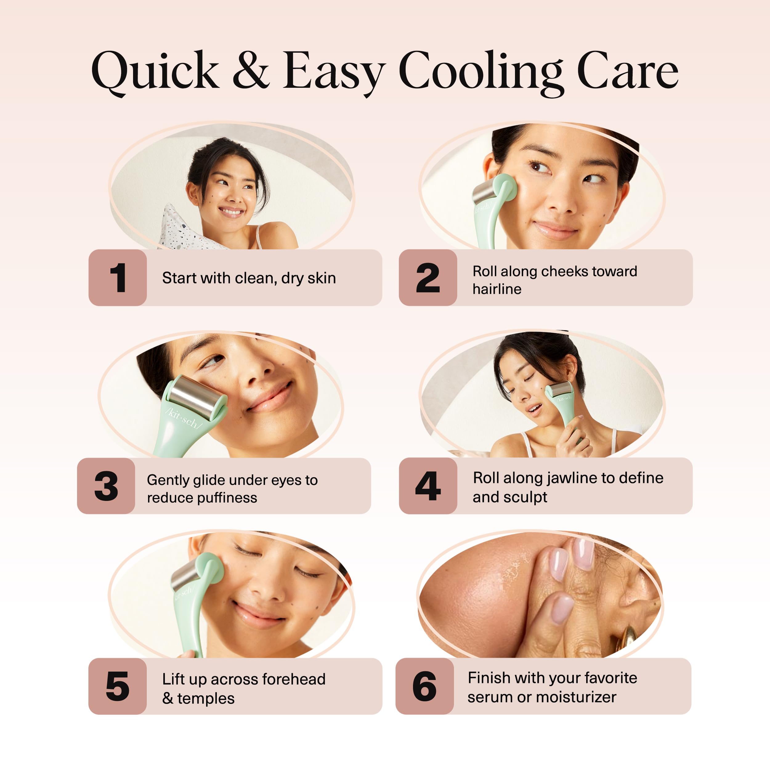 Kitsch Ice Roller after-shave cooling for irritated skin