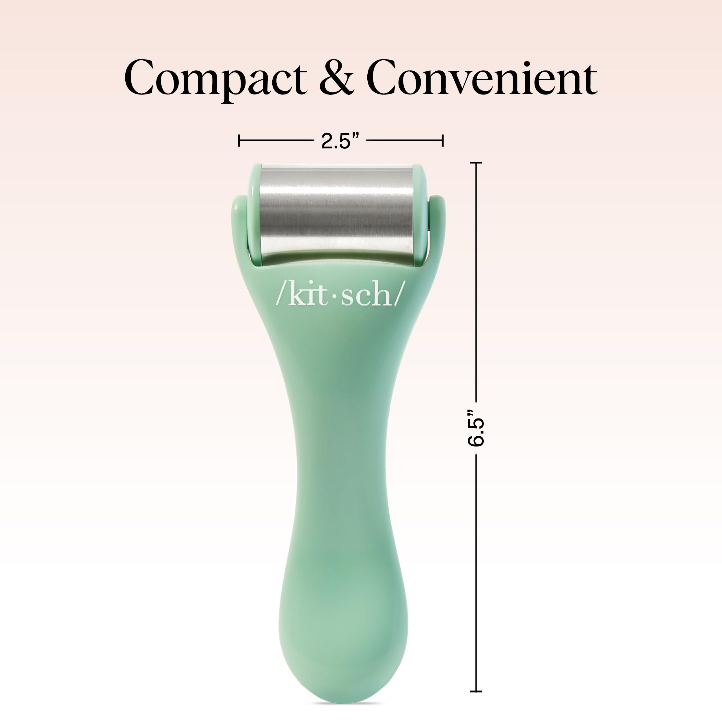 Kitsch Ice Roller Durable Stainless Steel construction ensures long-lasting, easy-clean performance.