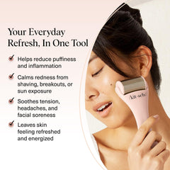 Kitsch Ice Roller jawline massage delivers soothing tension relief and improved contour.