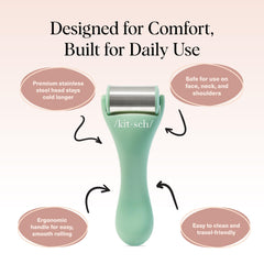 Kitsch Ice Roller jawline massage for refreshed complexion